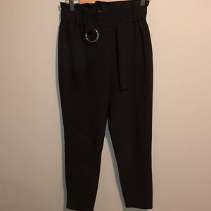 Black Dynamite Dress Pants With Ring Belt Size XS